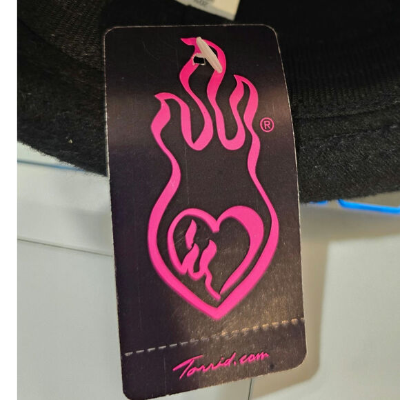 Torrid Ladies Black Fedora with Black Sequined Bow One Size Fits All NWT - Picture 6 of 8